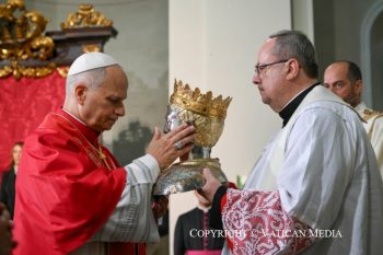 Discours du Saint-Père à la communauté ecclésiale lors de sa visite pastorale en République de Saint-Marin, 22 août 2026 © Vatican Media