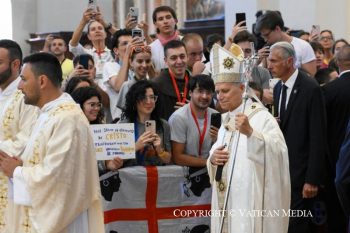 Messe de la Transfiguration présidée par le pape Léon XIVà la basilique Sainte-Marie-des-Anges d'Assise, le 6 août 2026 © Vatican Media