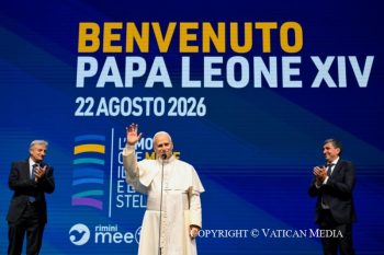 Discours du Saint-Père aux participants au 47e Meeting pour l'amitié entre les peuples à Rimini, 22 août 2026 © Vatican Media