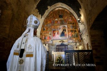 Messe de la Transfiguration présidée par le pape Léon XIVà la basilique Sainte-Marie-des-Anges d'Assise, le 6 août 2026 © Vatican Media