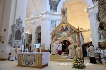 Messe de la Transfiguration présidée par le pape Léon XIVà la basilique Sainte-Marie-des-Anges d'Assise, le 6 août 2026 © Vatican Media