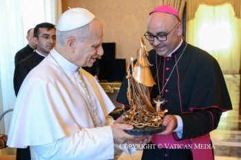 Discours du Saint-Père à la Délégation de l’Ordinariat militaire pour le Portugal, 24 août 2026 © Vatican Media

