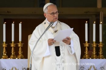 Léon XIV a célébrée la messe de la « Madone du Lac », samedi 29 août à Castel Gandolfo © Vatican Media

