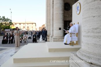 Visite pastorale à Assise : Rencontre du Saint-Père avec les jeunes participant au « Go! Franciscan Youth Meeting 2026 », 6 août 2026 ©  Vatican Media
