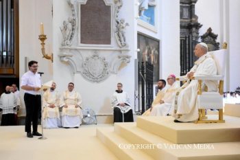 Messe de la Transfiguration présidée par le pape Léon XIVà la basilique Sainte-Marie-des-Anges d'Assise, le 6 août 2026 © Vatican Media 