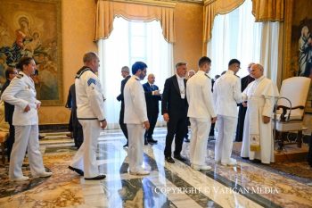 Discours du Saint-Père à la Délégation de l’Ordinariat militaire pour le Portugal, 24 août 2026 © Vatican Media
