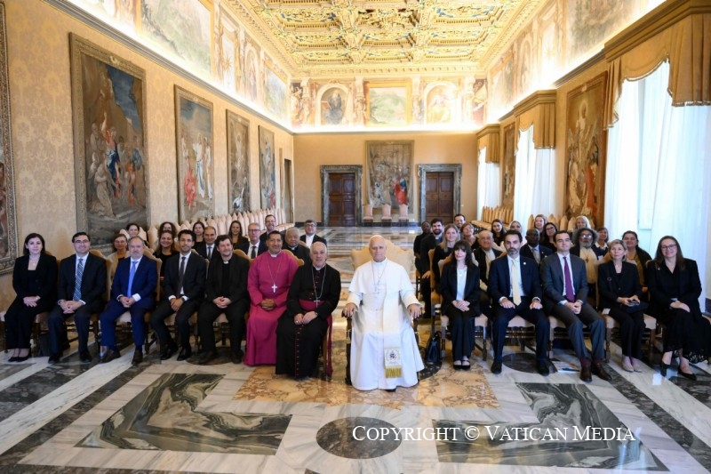Audience aux participants à la rencontre organisée par la Commission pontificale pour l'Amérique latine sur les situations d'addiction en Amérique latine, 27 août 2026 © Vatican Media