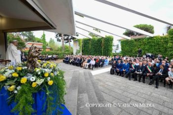 Léon XIV a célébrée la messe de la « Madone du Lac », samedi 29 août à Castel Gandolfo © Vatican Media
