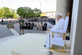 Visite pastorale à Assise : Rencontre du Saint-Père avec les jeunes participant au « Go! Franciscan Youth Meeting 2026 », 6 août 2026 ©  Vatican Media
