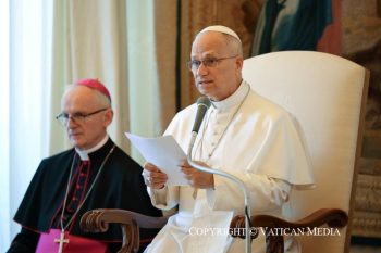 Discours du Saint-Père à la Délégation de l’Ordinariat militaire pour le Portugal, 24 août 2026 © Vatican Media

