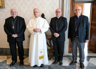 Derniers préparatifs avant l'arrivée du pape en France le 25 septembre 2026 © Vatican Media