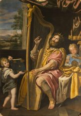 Le roi David psalmodiant par Domenichino 1619, Château de Versailles © Wikimedia