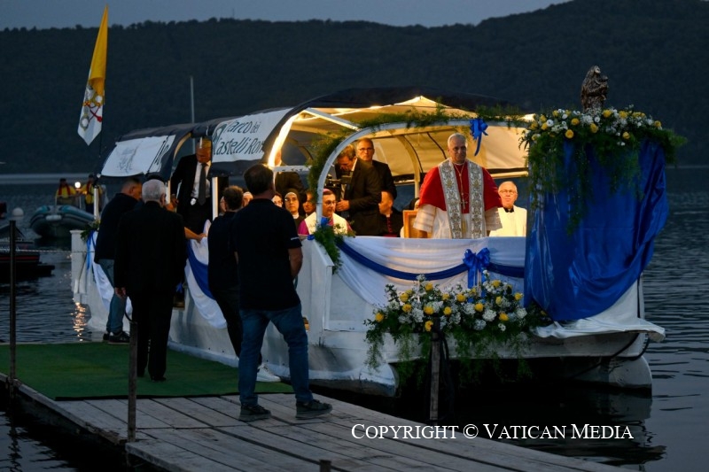 Léon XIV a célébrée la messe de la « Madone du Lac », samedi 29 août à Castel Gandolfo © Vatican Media
