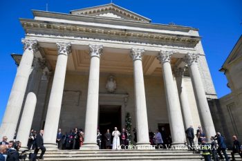 Discours du Saint-Père à la communauté ecclésiale lors de sa visite pastorale en République de Saint-Marin, 22 août 2026 © Vatican Media