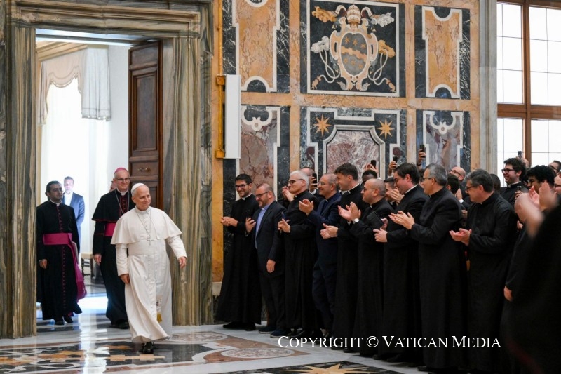 Discours du Pape Léon XVI aux séminaristes du Séminaire pontifical régional des Pouilles « Pie XI » de Molfetta et du Séminaire épiscopal d’Aversa, 3 septembre 2025 © Vatican Media