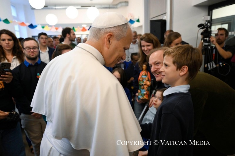 Visite au Centre d’accompagnement et d’intégration sociale Maison Bakhita, 26 septembre © Vatican Media