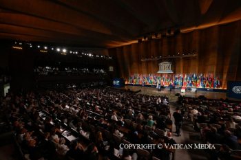 Visite à l'Organisation des Nations Unies pour l'éducation, la science et la culture (UNESCO), 25 septembre 2026 © Vatican Media