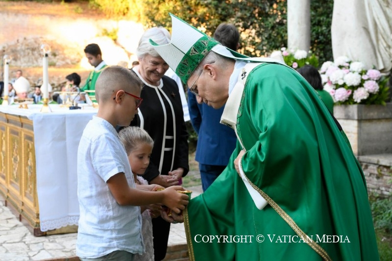 Messe au Borgo Laudato Si’ à Castel Gandolfo
à l’occasion de la Journée Mondiale de Prière pour la Sauvegarde de la Création, 1er septembre 2026 © Vatican Media