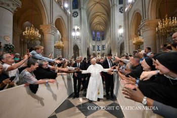 Homélie du pape Léon XIV lors de la célébration des vêpres avec les évêques, les prêtres, les diacres, les personnes consacrées et les séminaristes, 25 septembre 2026 © Vatican Media 