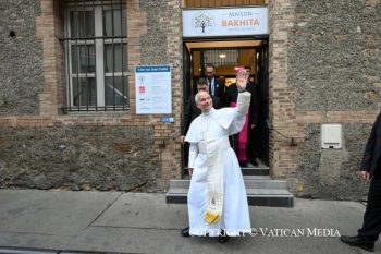 Visite au Centre d’accompagnement et d’intégration sociale Maison Bakhita, 26 septembre © Vatican Media