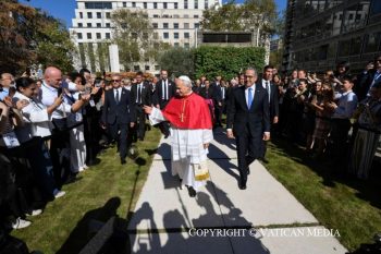 Visite à l'Organisation des Nations Unies pour l'éducation, la science et la culture (UNESCO), 25 septembre 2026 © Vatican Media