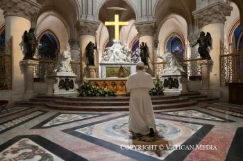 Homélie du pape Léon XIV lors de la célébration des vêpres avec les évêques, les prêtres, les diacres, les personnes consacrées et les séminaristes, 25 septembre 2026 © Vatican Media 