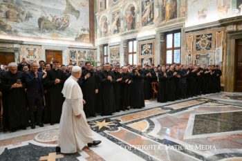 Discours du Pape Léon XVI aux séminaristes du Séminaire pontifical régional des Pouilles « Pie XI » de Molfetta et du Séminaire épiscopal d’Aversa, 3 septembre 2025 © Vatican Media
