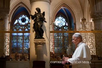 Homélie du pape Léon XIV lors de la célébration des vêpres avec les évêques, les prêtres, les diacres, les personnes consacrées et les séminaristes, 25 septembre 2026 © Vatican Media