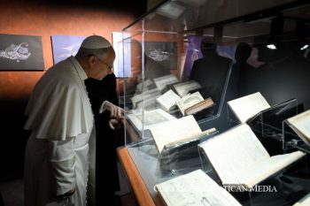 Visite de la Bibliothèque apostolique vaticane et inauguration du cycle d'expositions « Catastrophe et merveille », 14 septembre 12 septembre 2026 © Vatican Media
