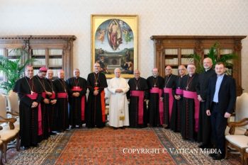 Discours du Pape Léon XVI aux membres de la Conférence épiscopale latine des régions arabes (CELRA), 3 septembre 2025 © Vatican Media
