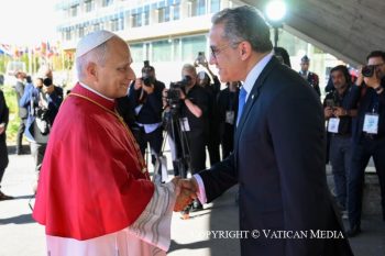 Visite à l'Organisation des Nations Unies pour l'éducation, la science et la culture (UNESCO), 25 septembre 2026 © Vatican Media 