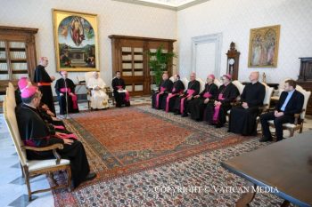 Discours du Pape Léon XVI aux membres de la Conférence épiscopale latine des régions arabes (CELRA), 3 septembre 2025 © Vatican Media
