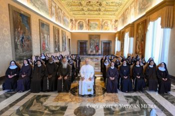 Rencontre avec les participants à l'Assemblée de la Fédération des Clarisses capucines d'Italie, 21 septembre 2026
 © Vatican Media