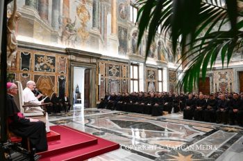 Discours du Pape Léon XVI aux séminaristes du Séminaire pontifical régional des Pouilles « Pie XI » de Molfetta et du Séminaire épiscopal d’Aversa, 3 septembre 2025 © Vatican Media
