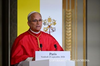 Rencontre avec les autorités, la société civile et le corps diplomatique, 25 septembre 2026 © Vatican Media
