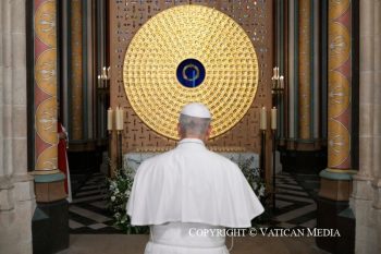 Homélie du pape Léon XIV lors de la célébration des vêpres avec les évêques, les prêtres, les diacres, les personnes consacrées et les séminaristes, 25 septembre 2026 © Vatican Media 