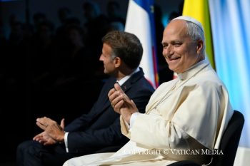 Discours du Saint-Père lors de la rencontre « Aux racines de l’Europe pour la paix et l’unité » au Centre des Congrès Robert Schuman à Metz, 28 septembre 2026 © Vatican Media
