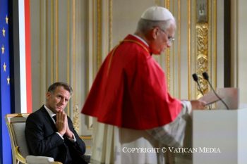 Rencontre avec les autorités, la société civile et le corps diplomatique, 25 septembre 2026 © Vatican Media
