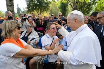 Rencontre avec les animateurs et les personnes accueillies par l'Accueil Notre-Dame, 27 septembre 2026 © Vatican Media