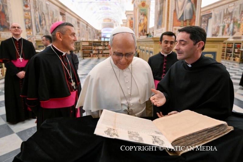Visite de la Bibliothèque apostolique vaticane et inauguration du cycle d'expositions « Catastrophe et merveille », 14 septembre 12 septembre 2026 © Vatican Media