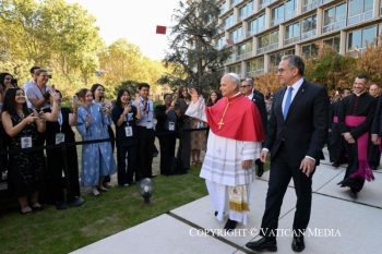 Visite à l'Organisation des Nations Unies pour l'éducation, la science et la culture (UNESCO), 25 septembre 2026 © Vatican Media