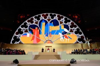 Veillée de prière et dialogue du pape avec les jeunes au Stade de France, 25 septembre 2026 © Vatican Media
