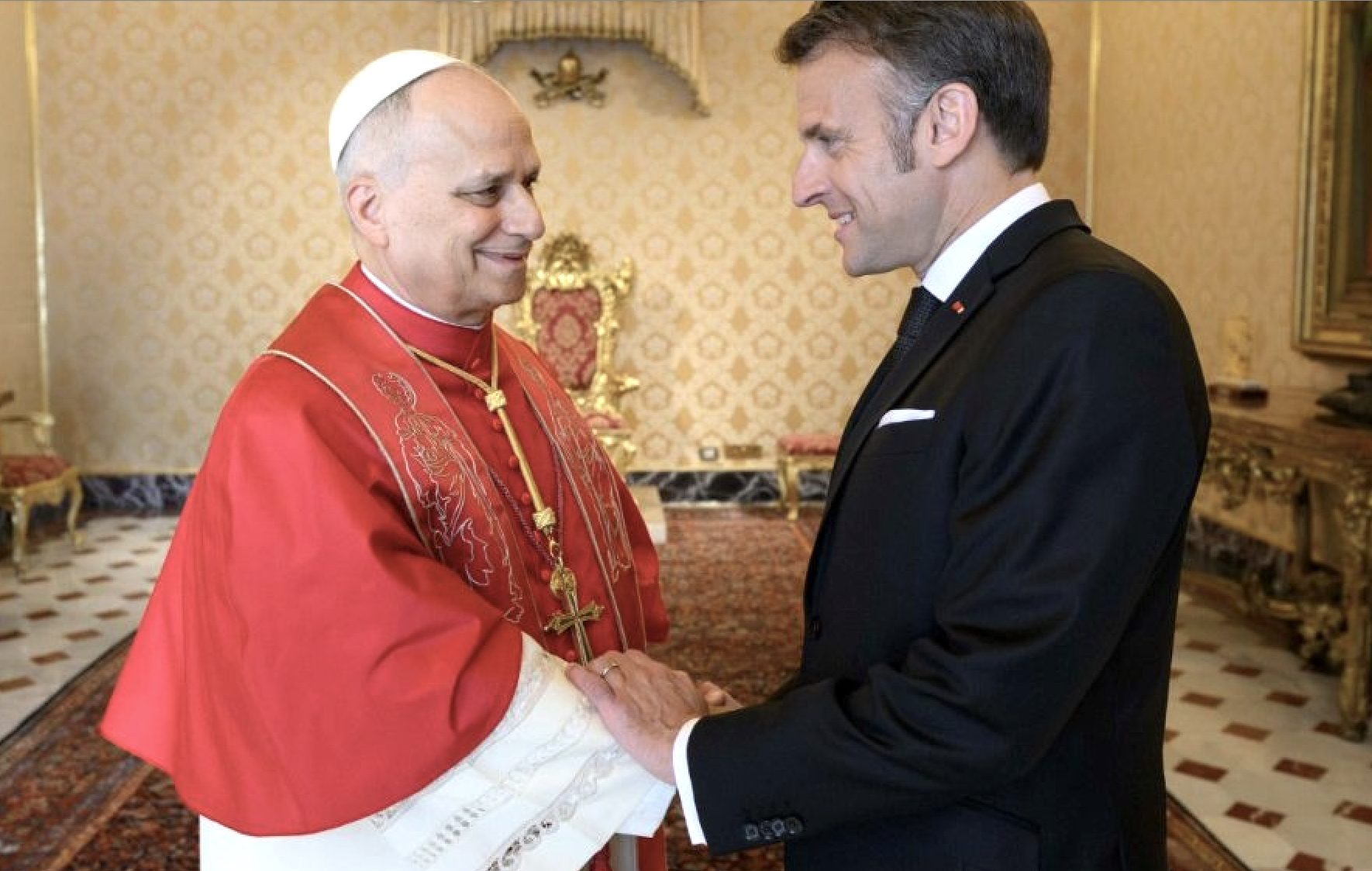Rencontre entre les deux chefs d'État le 10 avril 2026 © Vatican Media