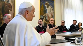 Le pape a rencontré les collaborateurs du Dicastère et les a encouragés dans leur service de l’Église et du monde, 22 septembre 2026 © Vatican Media