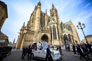 Homélie du Saint Père lors de la messe à la cathédrale Saint-Étienne de Metz, 28 septembre 2026 © Vatican Media 