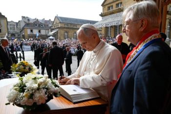 Homélie du Saint Père lors de la messe à la cathédrale Saint-Étienne de Metz, 28 septembre 2026 © Vatican Media 