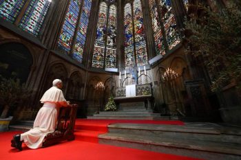 Homélie du Saint Père lors de la messe à la cathédrale Saint-Étienne de Metz, 28 septembre 2026 © Vatican Media 