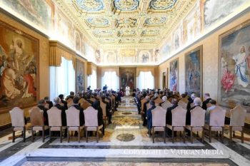 
Discours du Saint-Père à la Communauté du Collège pontifical teutonique de Santa Maria in Campo Santo, à l'occasion du 150e anniversaire de sa fondation, 3 octobre 2026 © Vatican Media