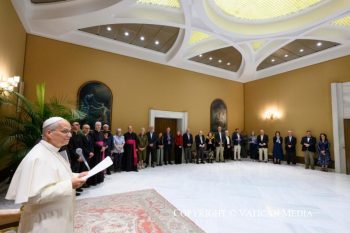 Rencontre avec un groupe de « Patrons of the Arts in the Vatican Museums » de Louisiane, 7 octobre 2026 © Vatican Media
