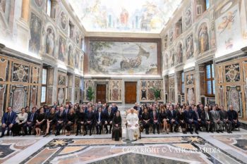 Discours du pape Léon XIV aux participants à la Rencontre des Directeurs de Musées du monde entier (Bizot Group)10 octobre 2026 © Vatican Media
